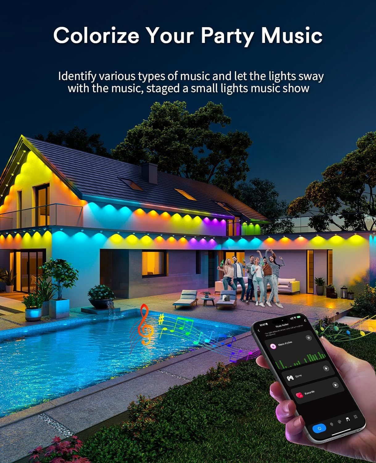 Smart Outdoor Eaves Led RGBIC Lights