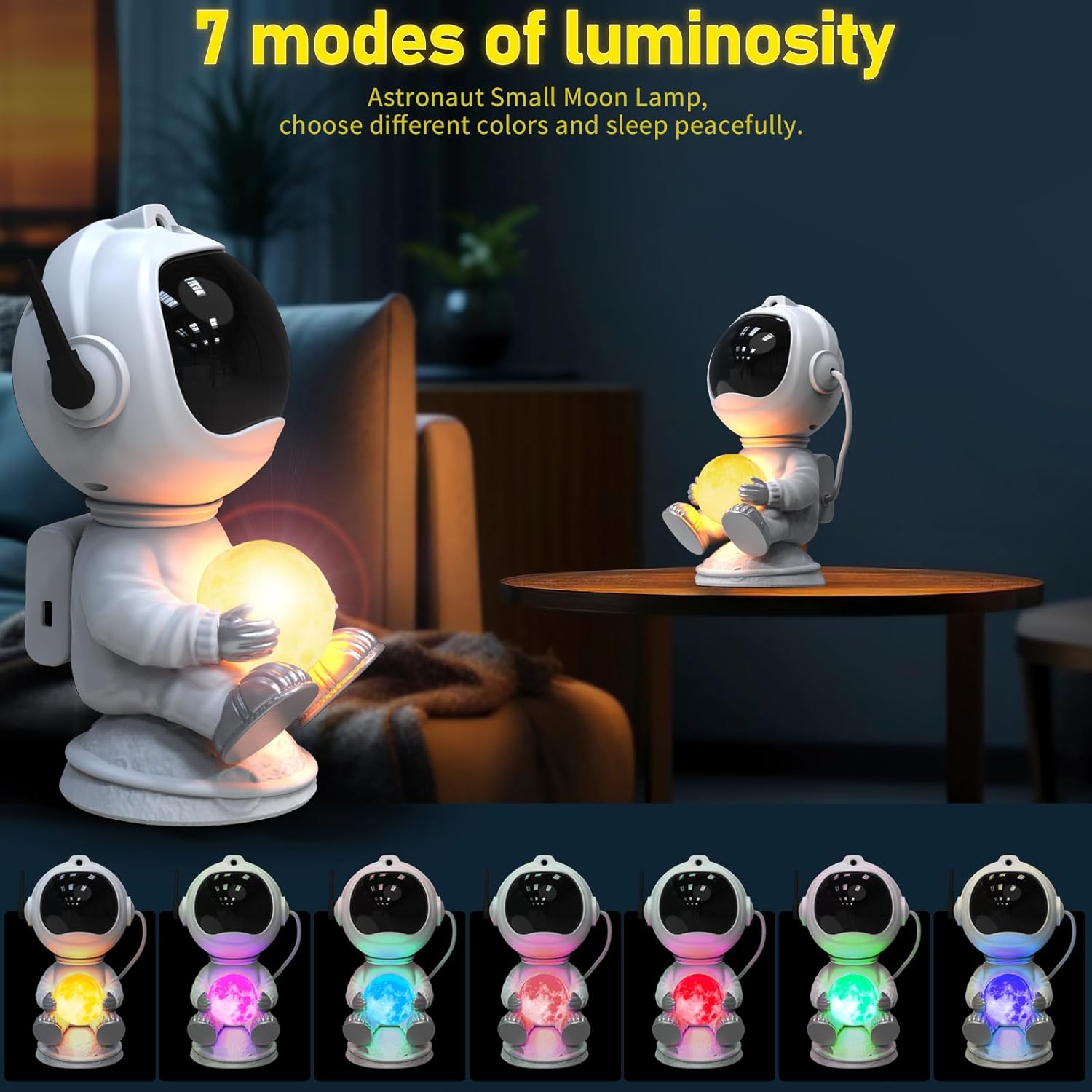 Astronaut Galaxy Projector with Moon Lamp