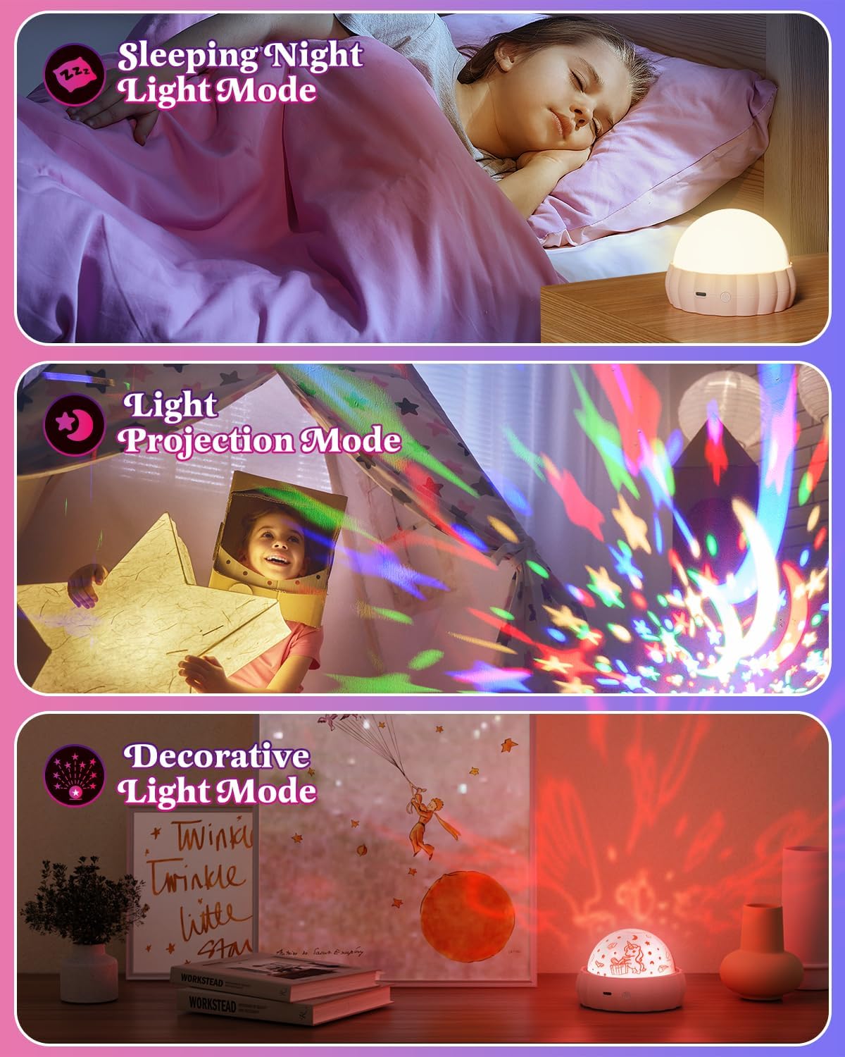 Kids Star Projector Night Light