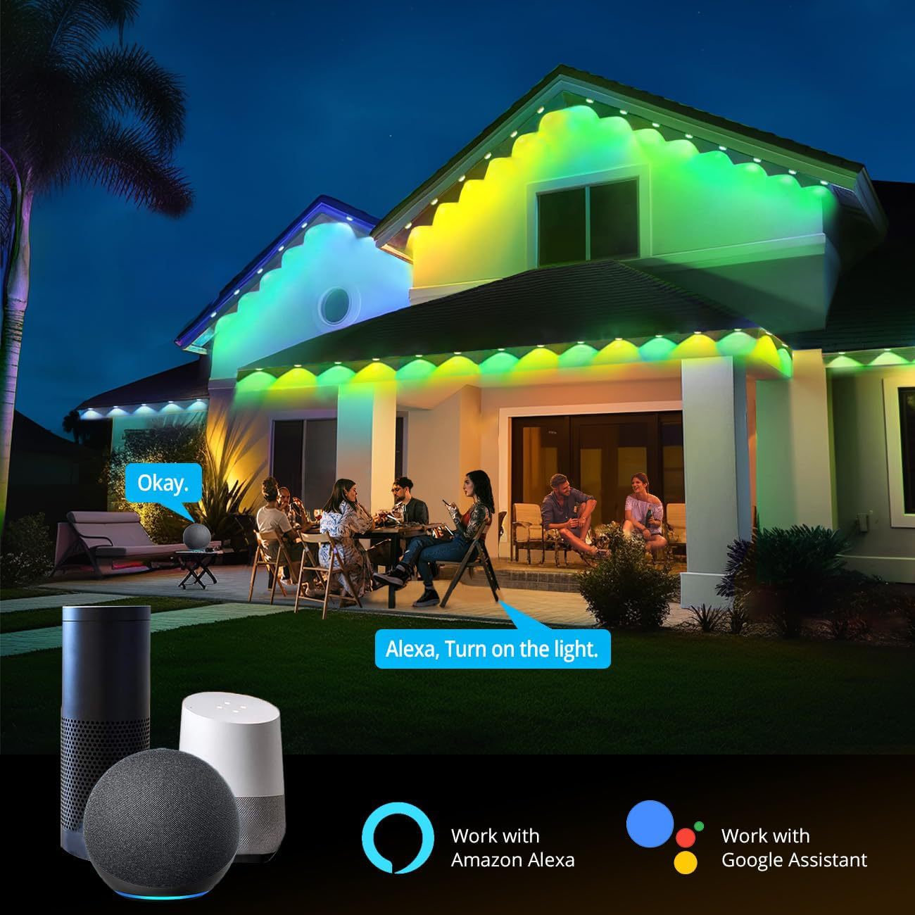 Smart Outdoor Eaves Led RGBIC Lights